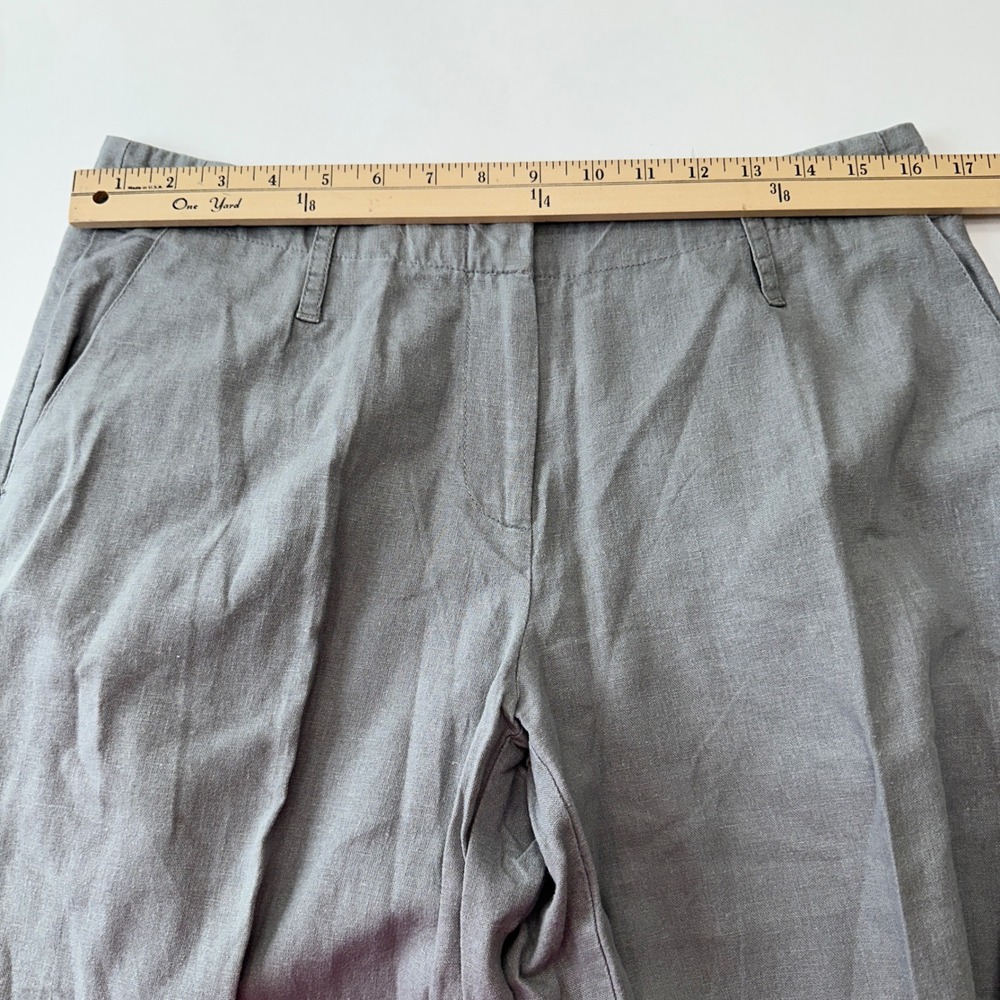 Pendleton Linen Blend Wide Leg Pants Trousers Gray Career Casual Women's Size 10 - Picture 12 of 15